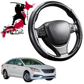 Black Samurai Segmented Steering Wheel Cover for Hyundai Sonata 2015 - 2020 LF