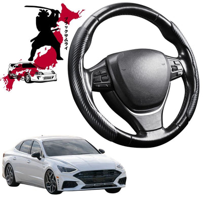 Black Samurai Segmented Steering Wheel Cover for Hyundai Sonata 2021 - Current