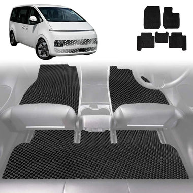 6D Diamond Car Floor Mats for Hyundai Staria 2021 - Current US4 - Custom-Fit Carpet Liner