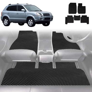 6D Diamond Car Floor Mats for Hyundai Tucson 2004 - 2009 JM - Custom-Fit Carpet Liner