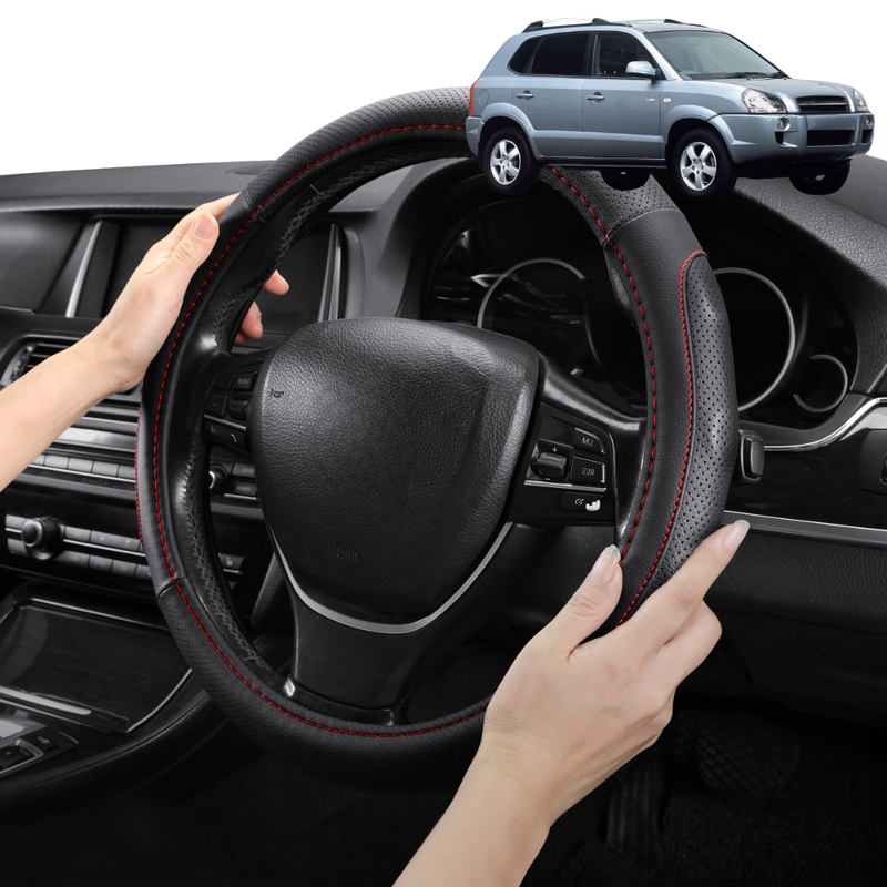 Steering Wheel Cover Pro Extra Layer for Hyundai Tucson 2004-2009 JM - Breathable & Anti-Slip - Circle 38 cm