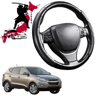 Black Samurai Segmented Steering Wheel Cover for Hyundai Tucson 2010 - 2015 (LM)