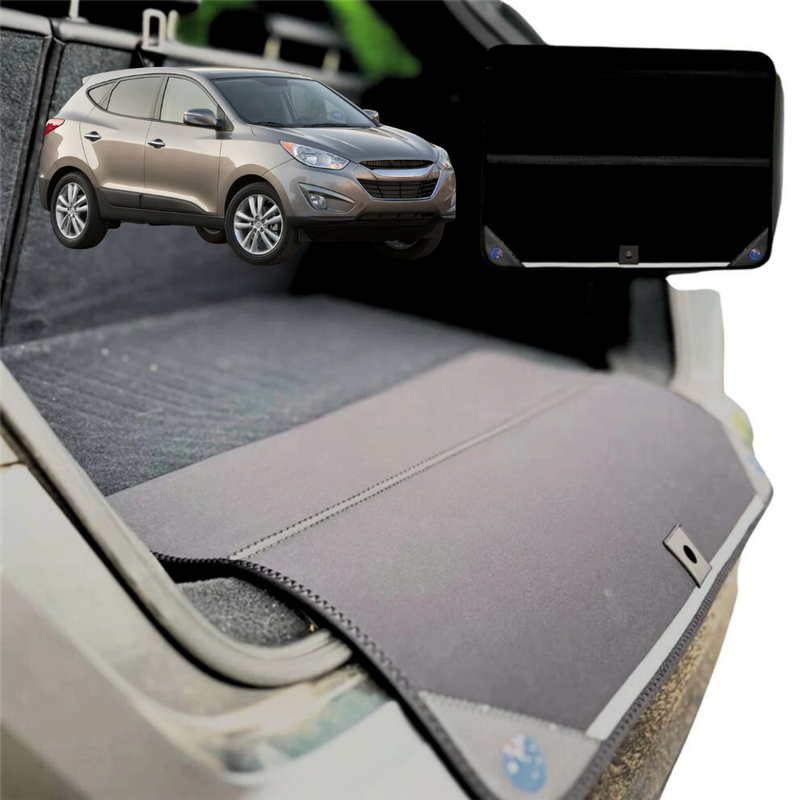 Rear Cargo Boot Bumper Protector for Hyundai Tucson 2010 - 2015 (LM) - XL (98 x 55) - Black