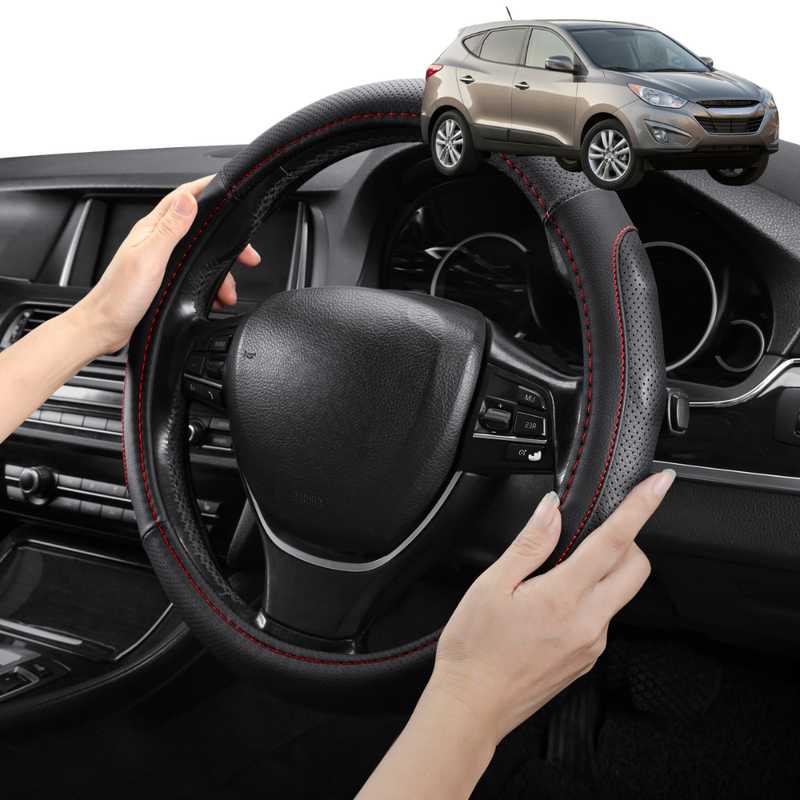 Steering Wheel Cover Pro Extra Layer for Hyundai Tucson 2010-2015 (LM) - Breathable & Anti-Slip - Circle 38 cm
