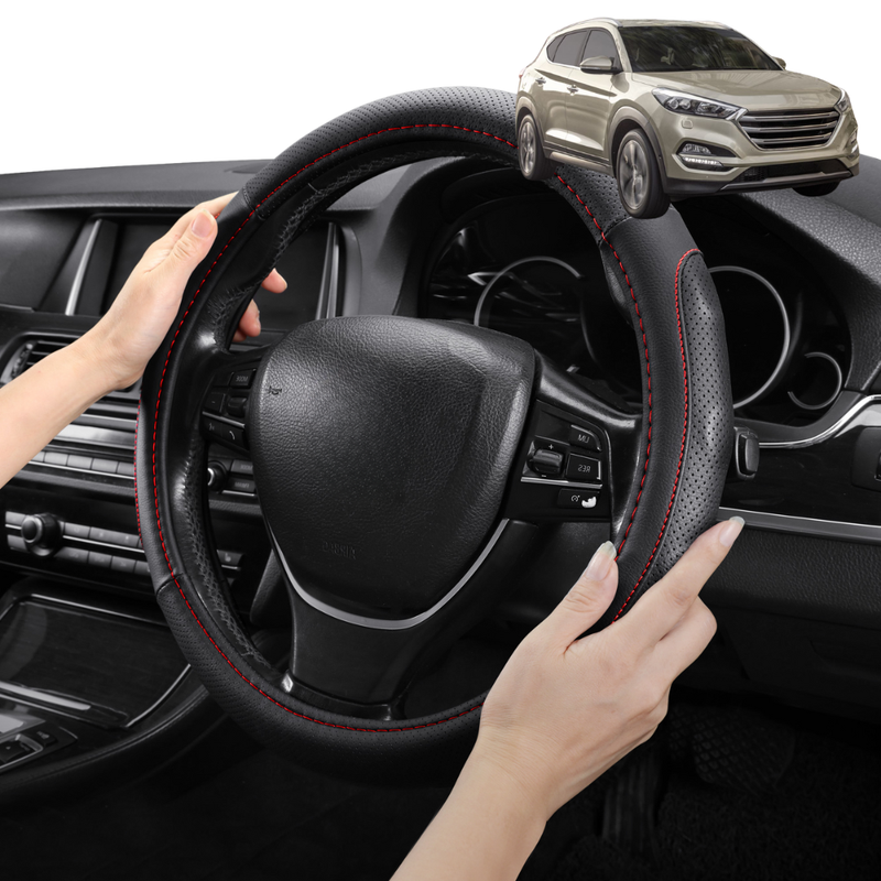 Steering Wheel Cover Pro Extra Layer for Hyundai Tucson 2015-2020 (TL) - Breathable & Anti-Slip - Circle 38 cm