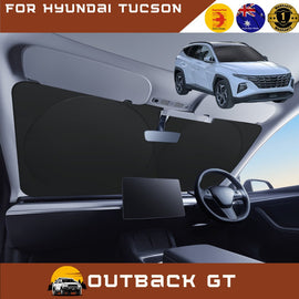 Front Windscreen Sun Shade for Hyundai Tucson 2021 - Current (NX4) - Standard 150 x 85 cm - Black