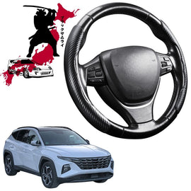 Black Samurai Segmented Steering Wheel Cover for Hyundai Tucson 2021 - Current (NX4)