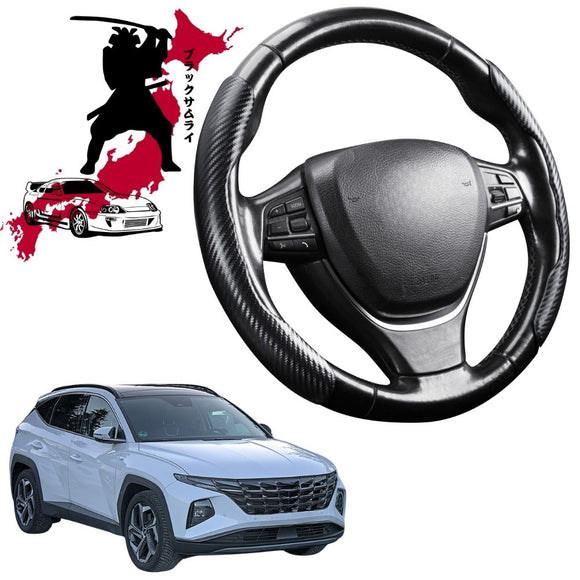 Black Samurai Segmented Steering Wheel Cover for Hyundai Tucson 2021 - Current (NX4)