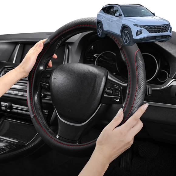 Steering Wheel Cover Pro Extra Layer for Hyundai Tucson 2021 - Current (NX4) - Breathable & Anti-Slip - Circle 38 cm