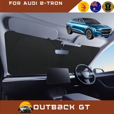 Front Windscreen Sun Shade for Audi e-tron 2018 - Current - Standard 150 x 85 cm - Black