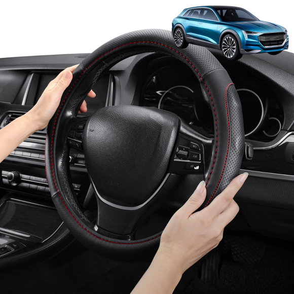 Steering Wheel Cover Pro Extra Layer for Audi e-tron 2018 - Current - Breathable & Anti-Slip - D-Shape 38 cm