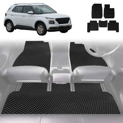 6D Diamond Car Floor Mats for Hyundai Venue 2019 - Current QX - Custom-Fit Carpet Liner