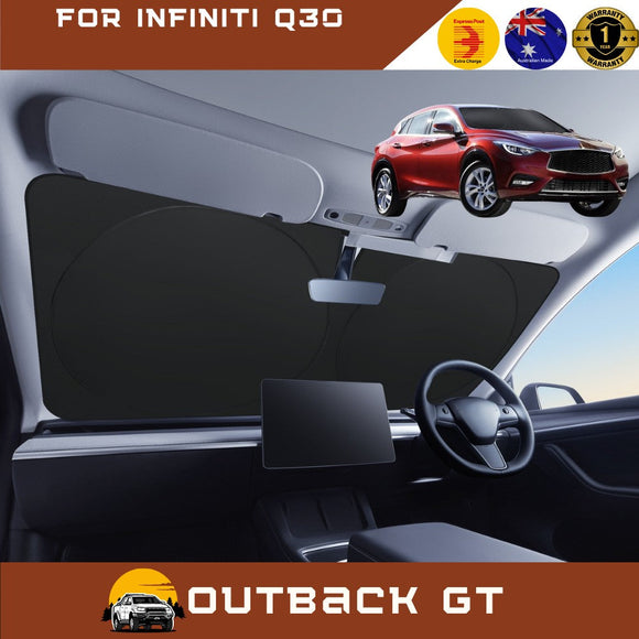 Front Windscreen Sun Shade for Infiniti Q30 2016 - 2020 H15 - Standard 150 x 85 cm - Black