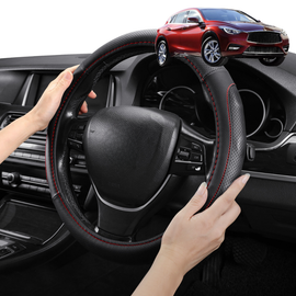 Steering Wheel Cover Pro Extra Layer for Infiniti Q30 2016-2020 H15 - Breathable & Anti-Slip - Circle 38 cm