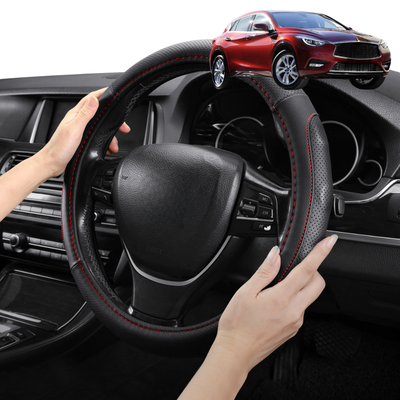 Steering Wheel Cover Pro Extra Layer for Infiniti Q30 2016-2020 H15 - Breathable & Anti-Slip - Circle 38 cm