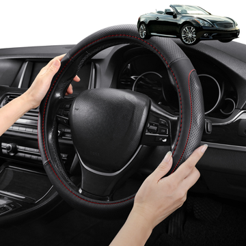 Steering Wheel Cover Pro Extra Layer for Infiniti Q60 2014 - Current Convertible - Breathable & Anti-Slip - Circle 38 cm