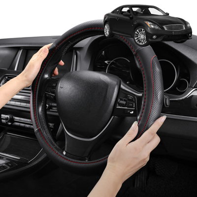 Steering Wheel Cover Pro Extra Layer for Infiniti Q60 2014 - Current Coupe (V36) - Breathable & Anti-Slip - Circle 38 cm