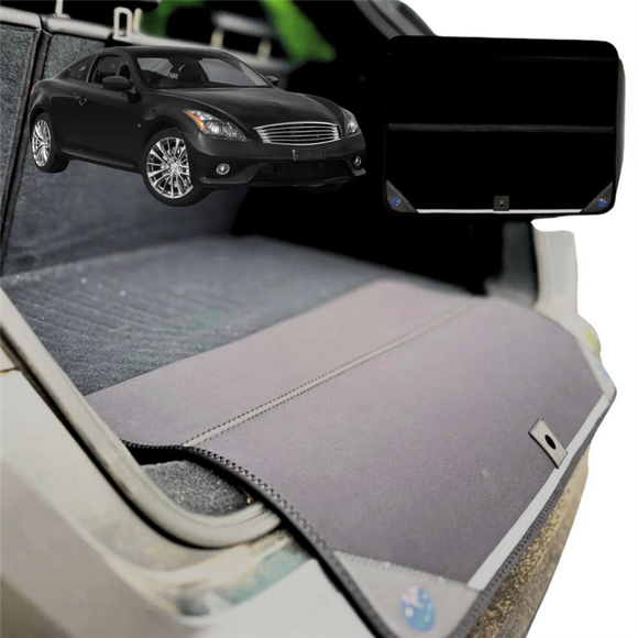 Rear Cargo Boot Bumper Protector for Infiniti Q60 2014 - Current Coupe (V36) - Standard (72 x 55) - Black
