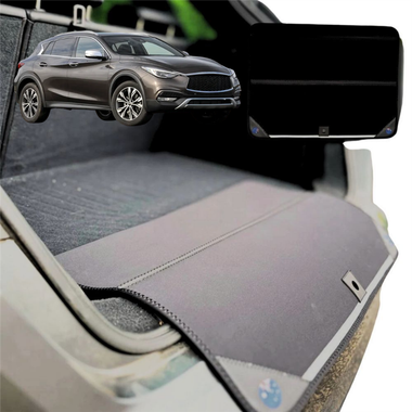 Rear Cargo Boot Bumper Protector for Infiniti QX30 2016 - 2020 - Standard (72 x 55) - Black