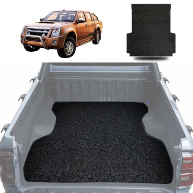 Honeycomb UTE Tub Mat Tray Liner for Isuzu D-Max Crew Cab 2008 - 2011 (With Spray On Liner or No Liner) - Black & Grey