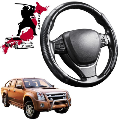 Black Samurai Segmented Steering Wheel Cover for Isuzu D-Max Crew Cab 2008 - 2011