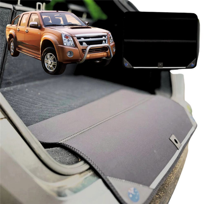 Rear Cargo Boot Bumper Protector for Isuzu D-Max Crew Cab 2008 - 2011 - Standard (72 x 55) - Black