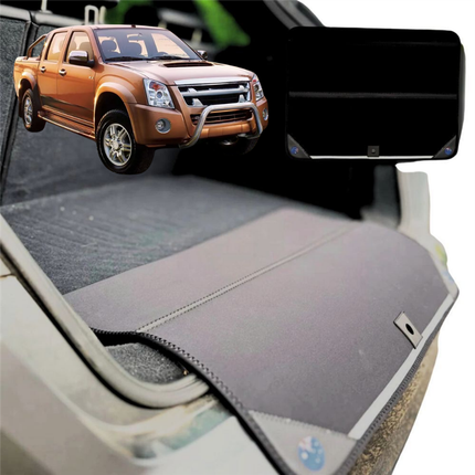 Rear Cargo Boot Bumper Protector for Isuzu D-Max Crew Cab 2008 - 2011 - Standard (72 x 55) - Black