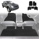 6D Diamond Car Floor Mats for Isuzu D-Max Crew Cab 2011 - 2020 (RT50/85) - Custom-Fit Carpet Liner-1
