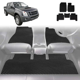 6D Diamond Car Floor Mats for Isuzu D-Max Crew Cab 2011 - 2020 (RT50/85) - Custom-Fit Carpet Liner