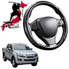 Black Samurai Segmented Steering Wheel Cover for Isuzu D-Max Crew Cab 2012 - 2018