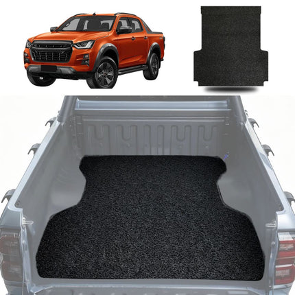 Honeycomb UTE Tub Mat Tray Liner for Isuzu D-Max Crew Cab 2020 - Current RG - Black & Grey