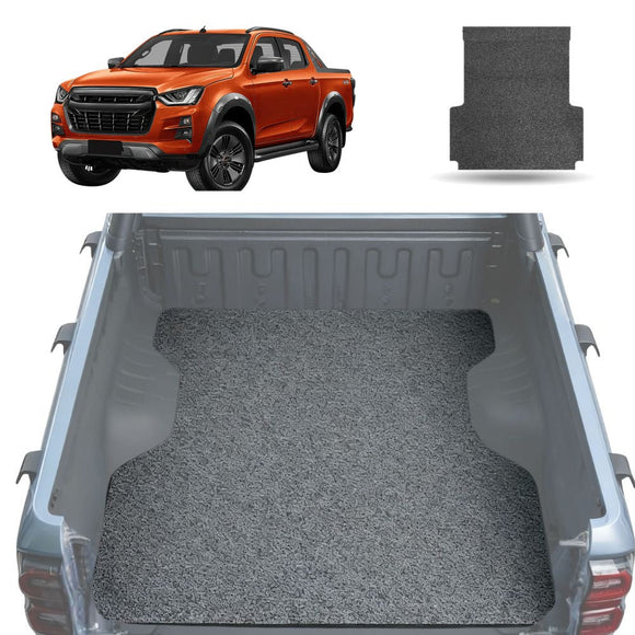 Honeycomb UTE Tub Mat Tray Liner for Isuzu D-Max Crew Cab 2020 - Current RG - Black & Grey
