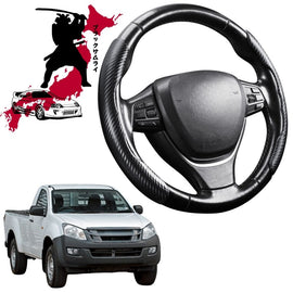 Black Samurai Segmented Steering Wheel Cover for Isuzu D-Max Single Cab 2012 - 2020 RT