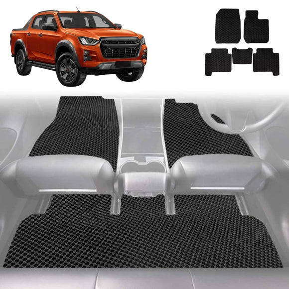 6D Diamond Car Floor Mats for Isuzu D-Max Single Cab 2020 - Current RG - Custom-Fit Carpet Liner