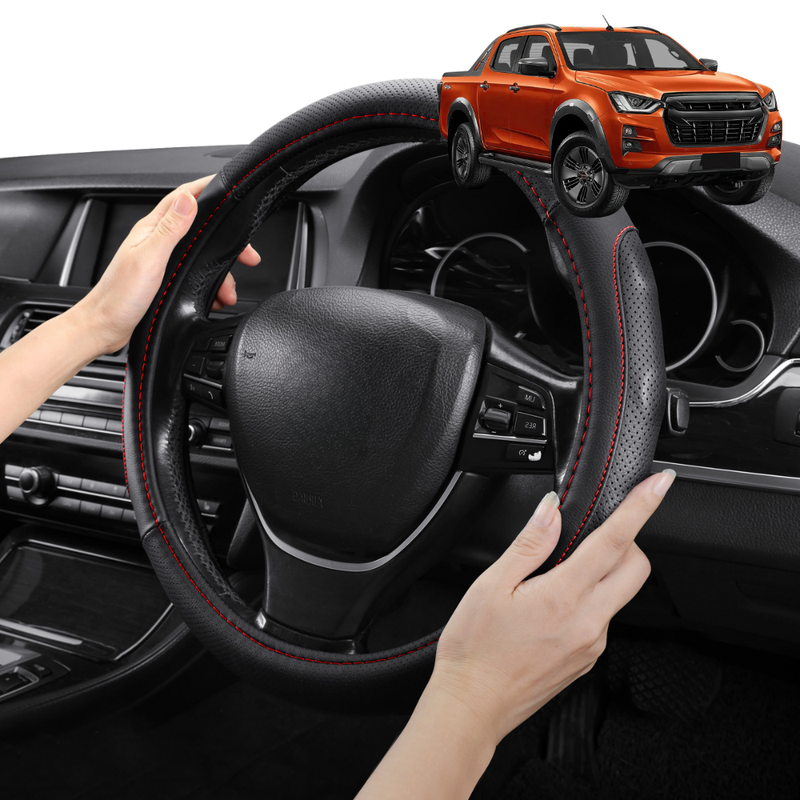 Steering Wheel Cover Pro Extra Layer for Isuzu D-Max Single Cab 2020 - Current RG - Breathable & Anti-Slip - Circle 38 cm