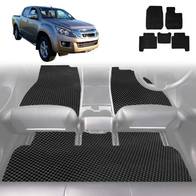 6D Diamond Car Floor Mats for Isuzu D-Max Space Cab 2013 - 2020 RT - Custom-Fit Carpet Liner