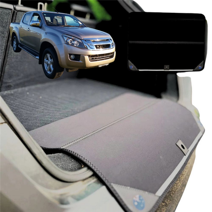 Rear Cargo Boot Bumper Protector for Isuzu D-Max Space Cab 2013 - 2020 RT - Standard (72 x 55) - Black