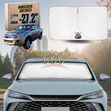 Front Windscreen Sun Shade for Isuzu D-Max Space Cab 2013 - 2020 RT - Standard 150 x 85 cm