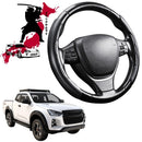 Black Samurai Segmented Steering Wheel Cover for Isuzu D-Max Space Cab 2020 - Current-1
