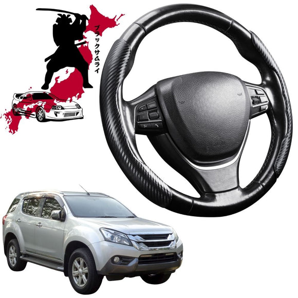 Black Samurai Segmented Steering Wheel Cover for Isuzu MU-X 2013 - 2020 RF