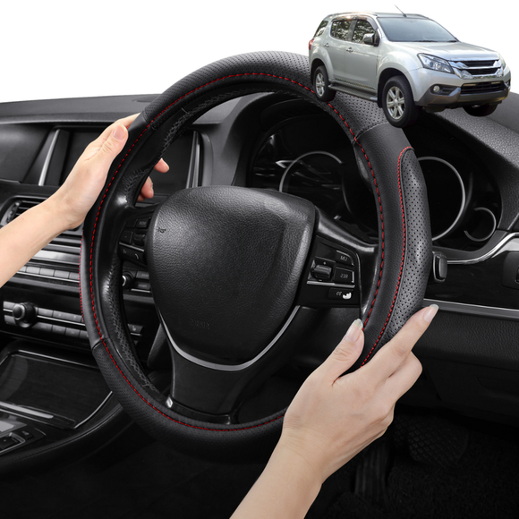 Steering Wheel Cover Pro Extra Layer for Isuzu MU-X 2013-2020 RF - Breathable & Anti-Slip - Circle 38 cm