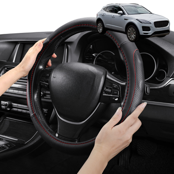 Steering Wheel Cover Pro Extra Layer for Jaguar E-PACE 2017 - Current X540 - Breathable & Anti-Slip - Circle 38 cm