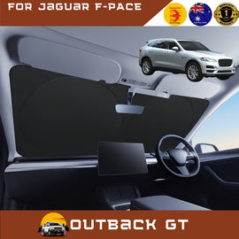 Front Windscreen Sun Shade for Jaguar F-PACE 2016 - Current X761 - Standard 150 x 85 cm - Black