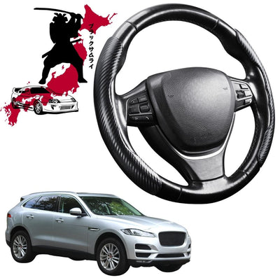 Black Samurai Segmented Steering Wheel Cover for Jaguar F-PACE 2016 - Current X761