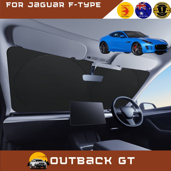 Front Windscreen Sun Shade for Jaguar F-TYPE 2013 - Current (X152) - Standard 150 x 85 cm - Black