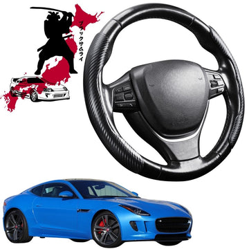 Black Samurai Segmented Steering Wheel Cover for Jaguar F-TYPE 2013 - Current (X152)