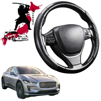 Black Samurai Segmented Steering Wheel Cover for Jaguar I-PACE 2018 - Current X590