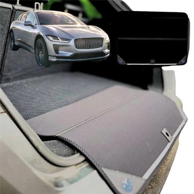 Rear Cargo Boot Bumper Protector for Jaguar I-PACE 2018 - Current X590 - XL (98 x 55) - Black