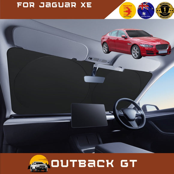 Front Windscreen Sun Shade for Jaguar XE 2015 - Current (X760) - Standard 150 x 85 cm - Black