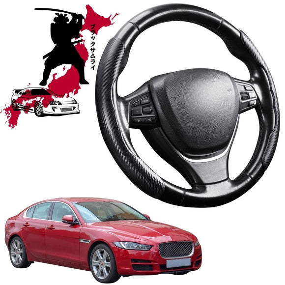 Black Samurai Segmented Steering Wheel Cover for Jaguar XE 2015 - Current (X760)